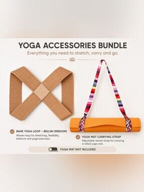 Yoga Accessories Bundle – BAHE Yoga Loop + Yoga Mat Carrying Strap